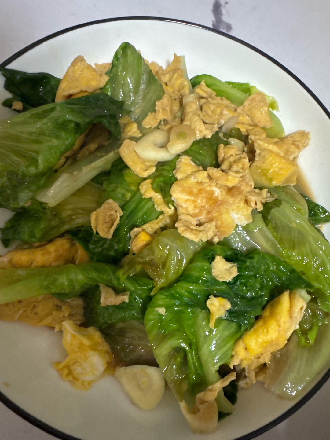 生菜炒鸡蛋很下饭🌶️