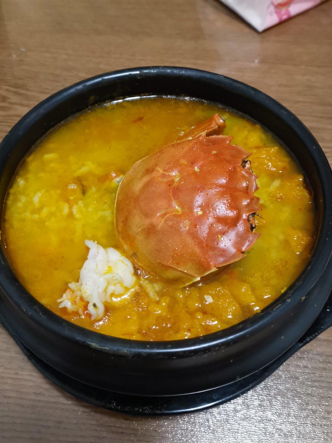 秘密武器㊙️金黄灿烂的虾蟹粥到底怎么熬出来🦐🦀️❕❓