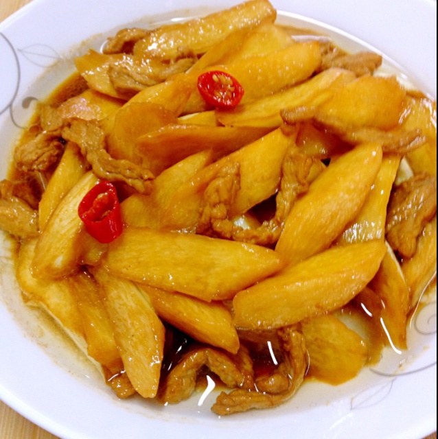 茭白炒肉片