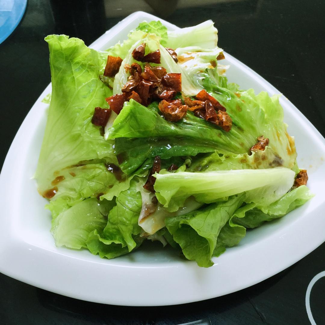 炝生菜（＃湘潭篇）的做法