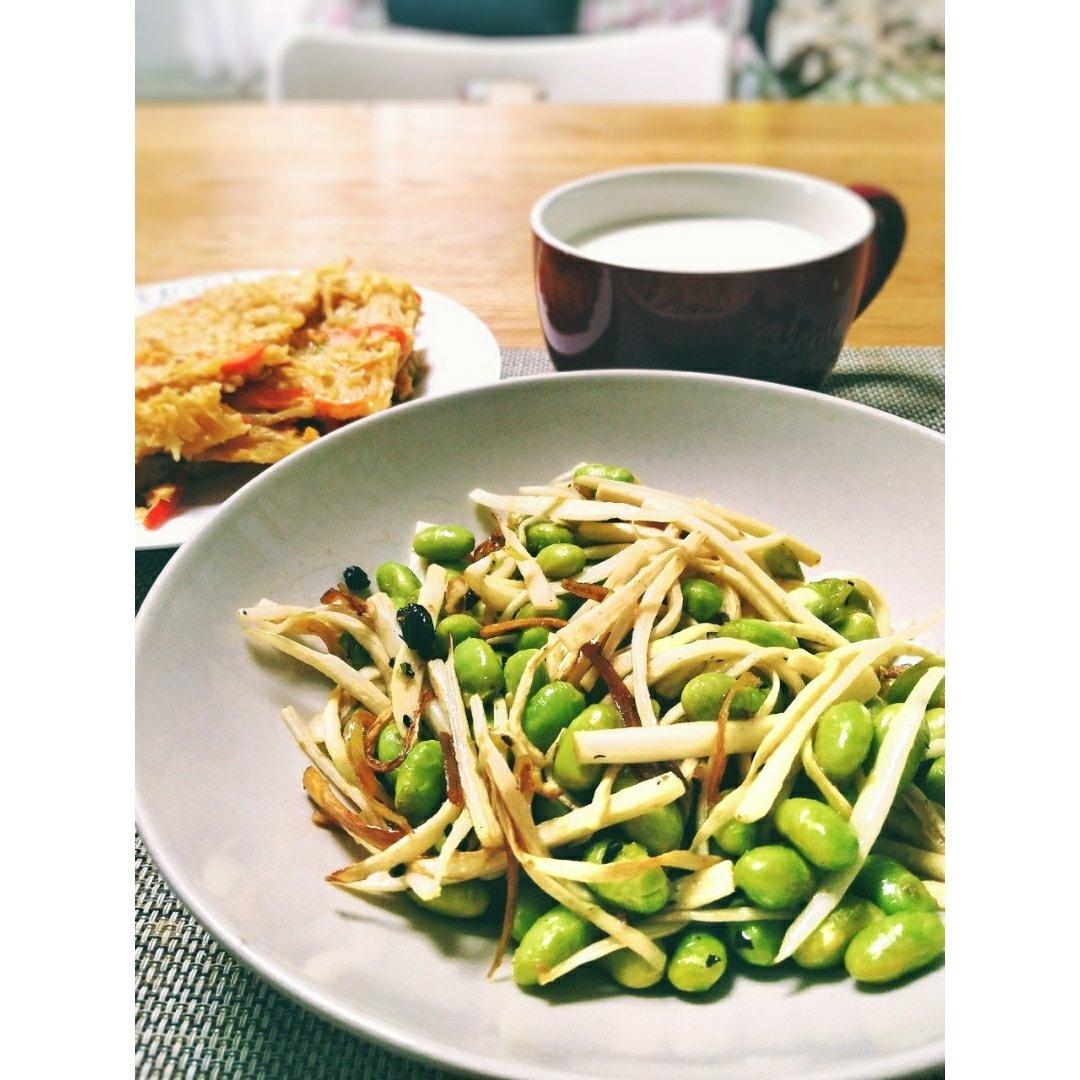 茭白毛豆