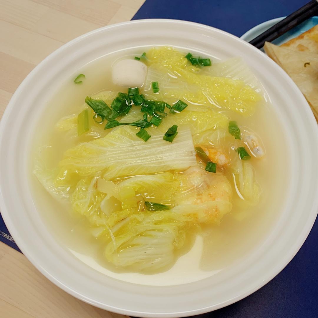 白菜粉丝鱼丸汤