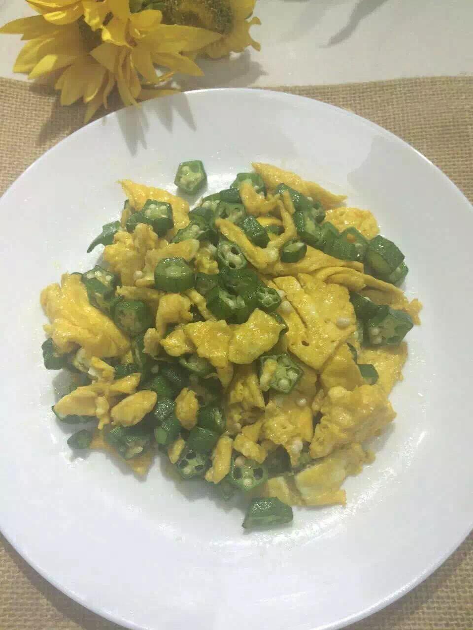 秋葵炒鸡蛋