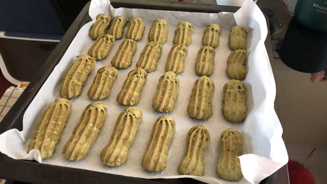 抹茶味的手指麻薯