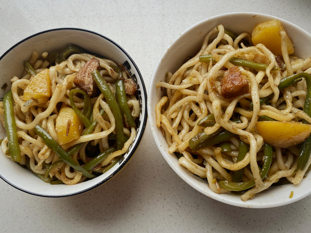 土豆豆角焖面