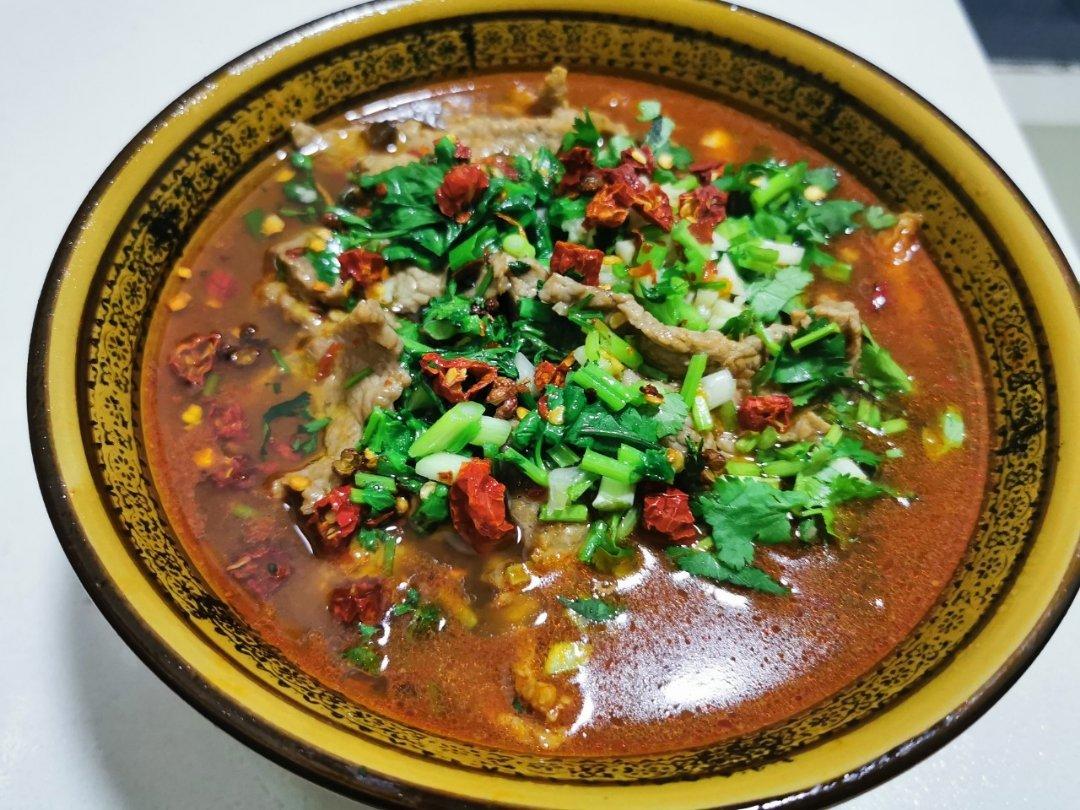水煮牛肉~也可用猪肉做成水煮肉片