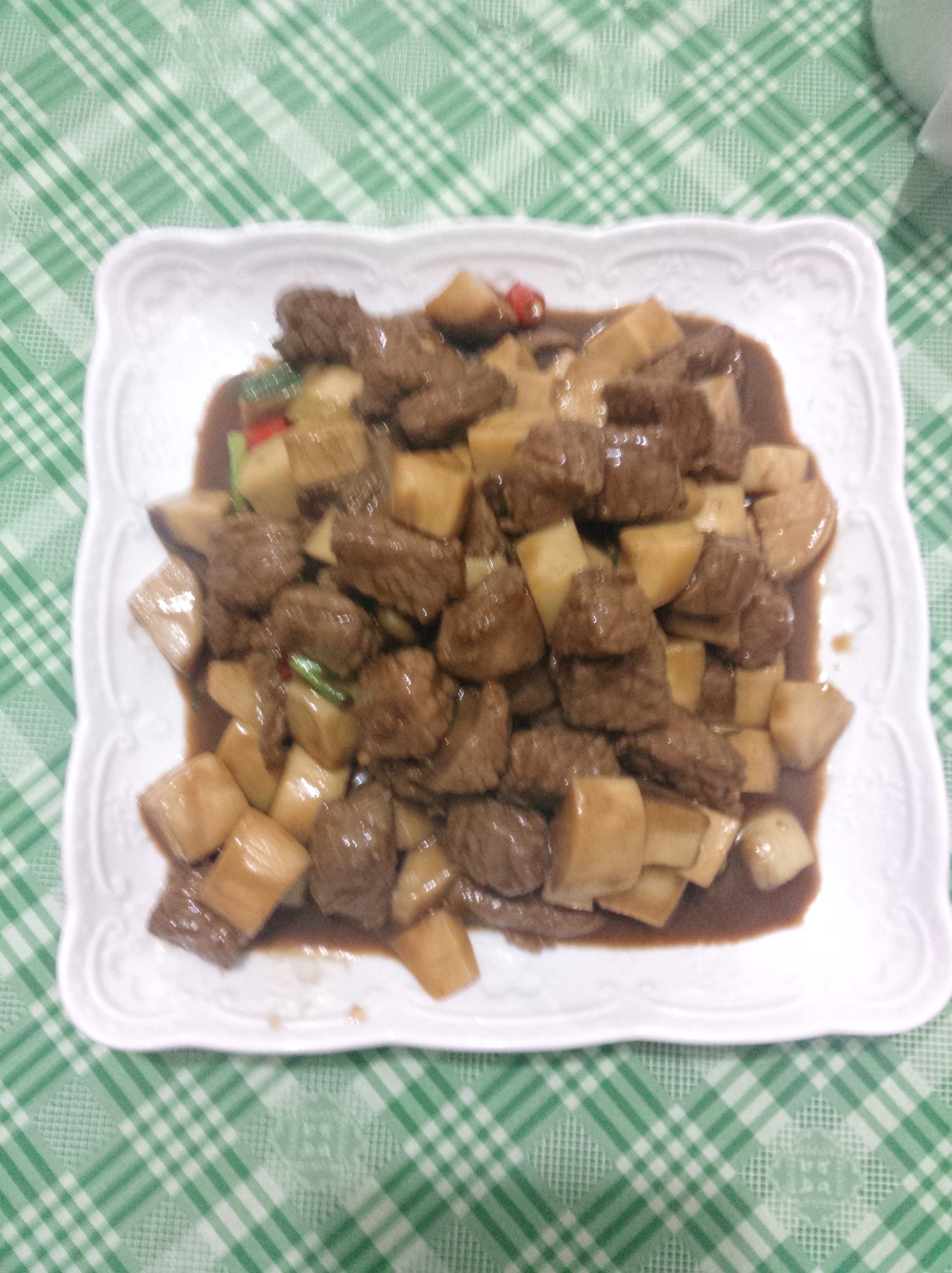 黑椒杏鲍菇牛肉粒