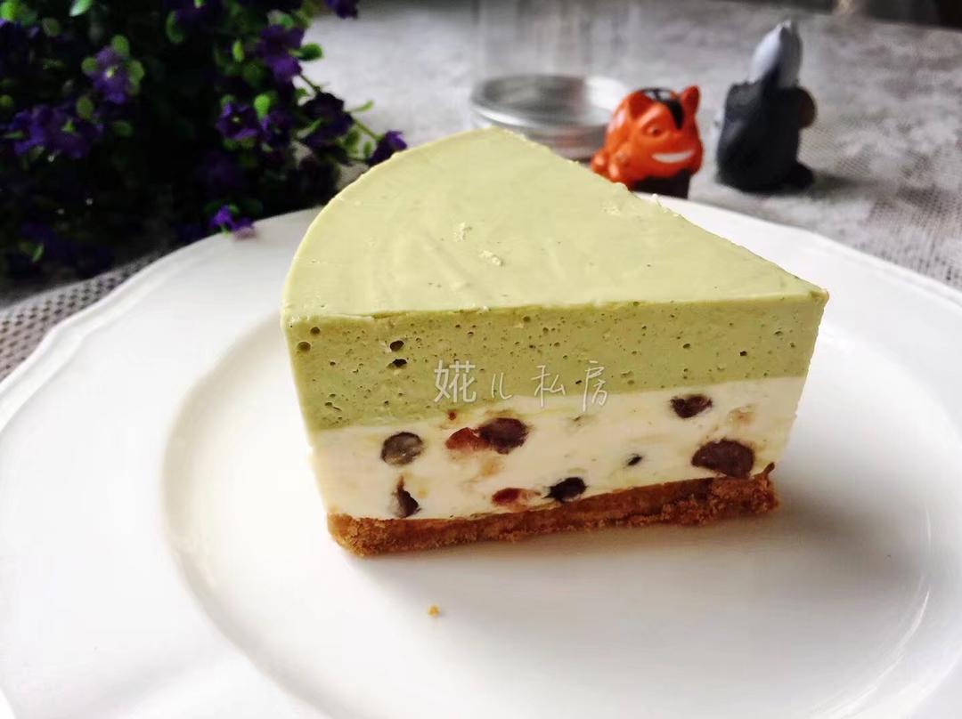 抹茶红豆冻芝士