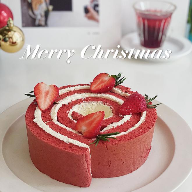 圣诞🎄蛋糕就它了：红丝绒年轮漩涡🌀蛋糕的做法