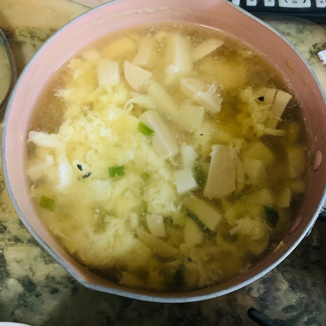减脂餐｜鸡蛋火腿豆腐羹，清淡爽口‼️
