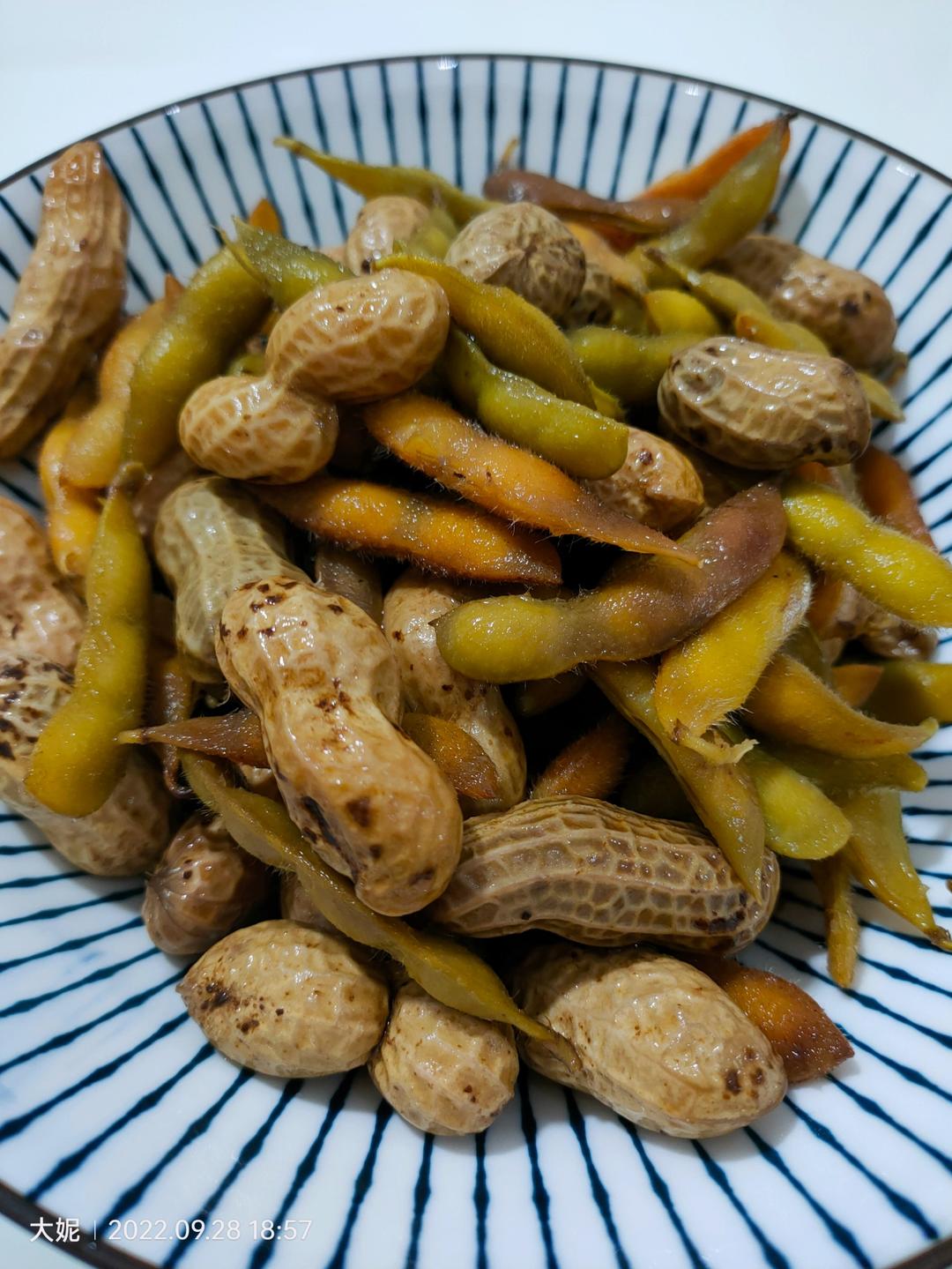 五香煮花生毛豆