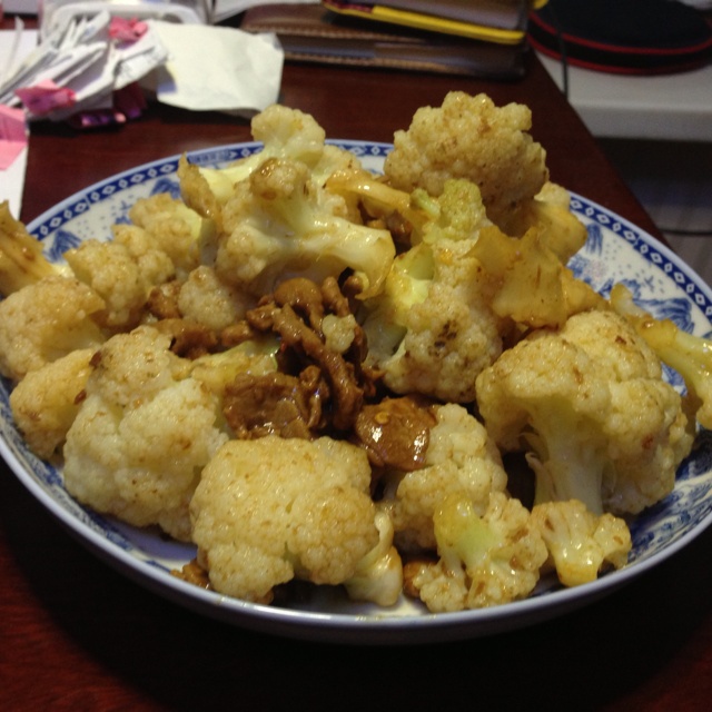 菜花炒肉片