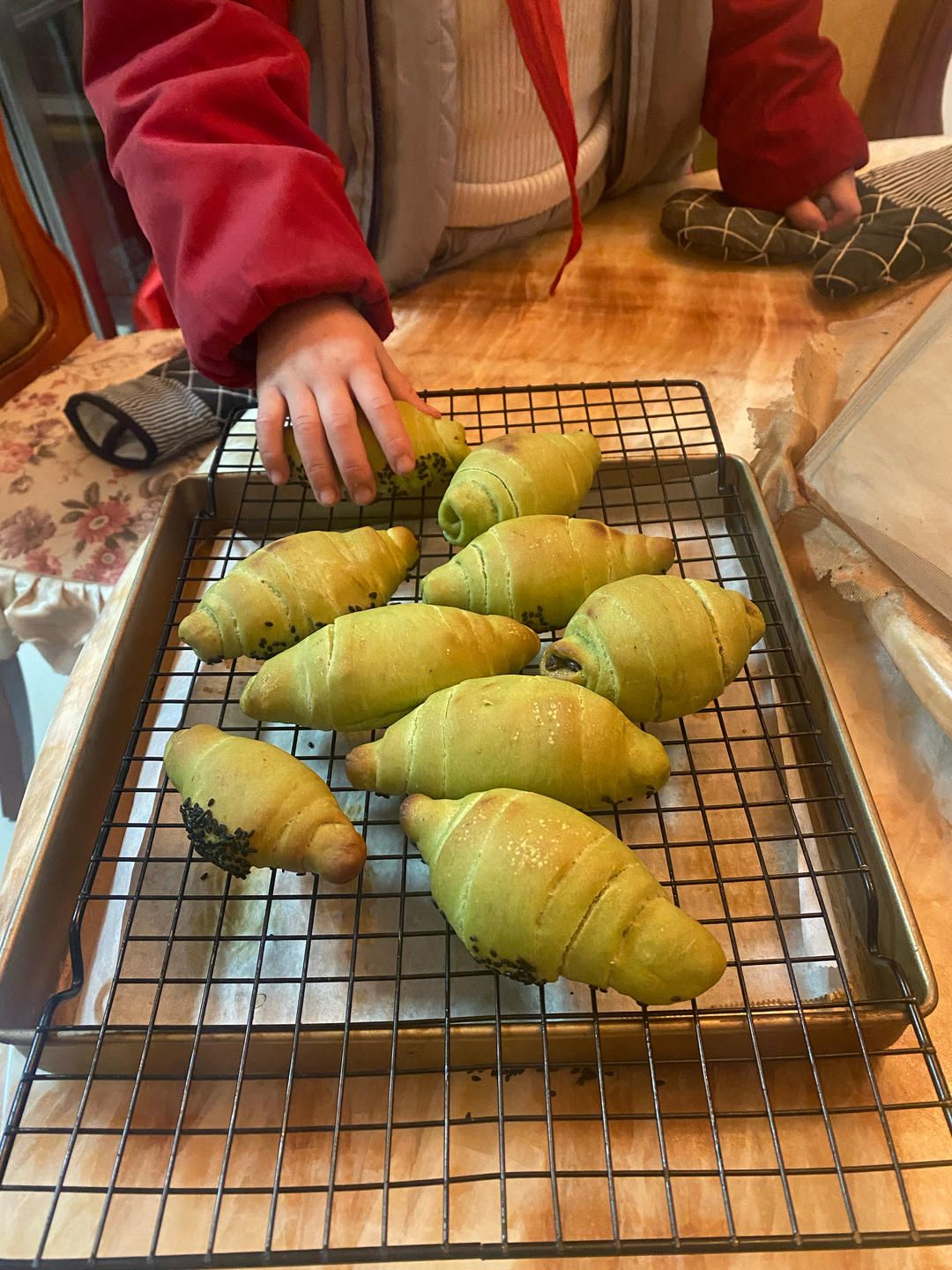 抹茶控｜抹茶红豆盐面包｜海盐卷｜盐可颂