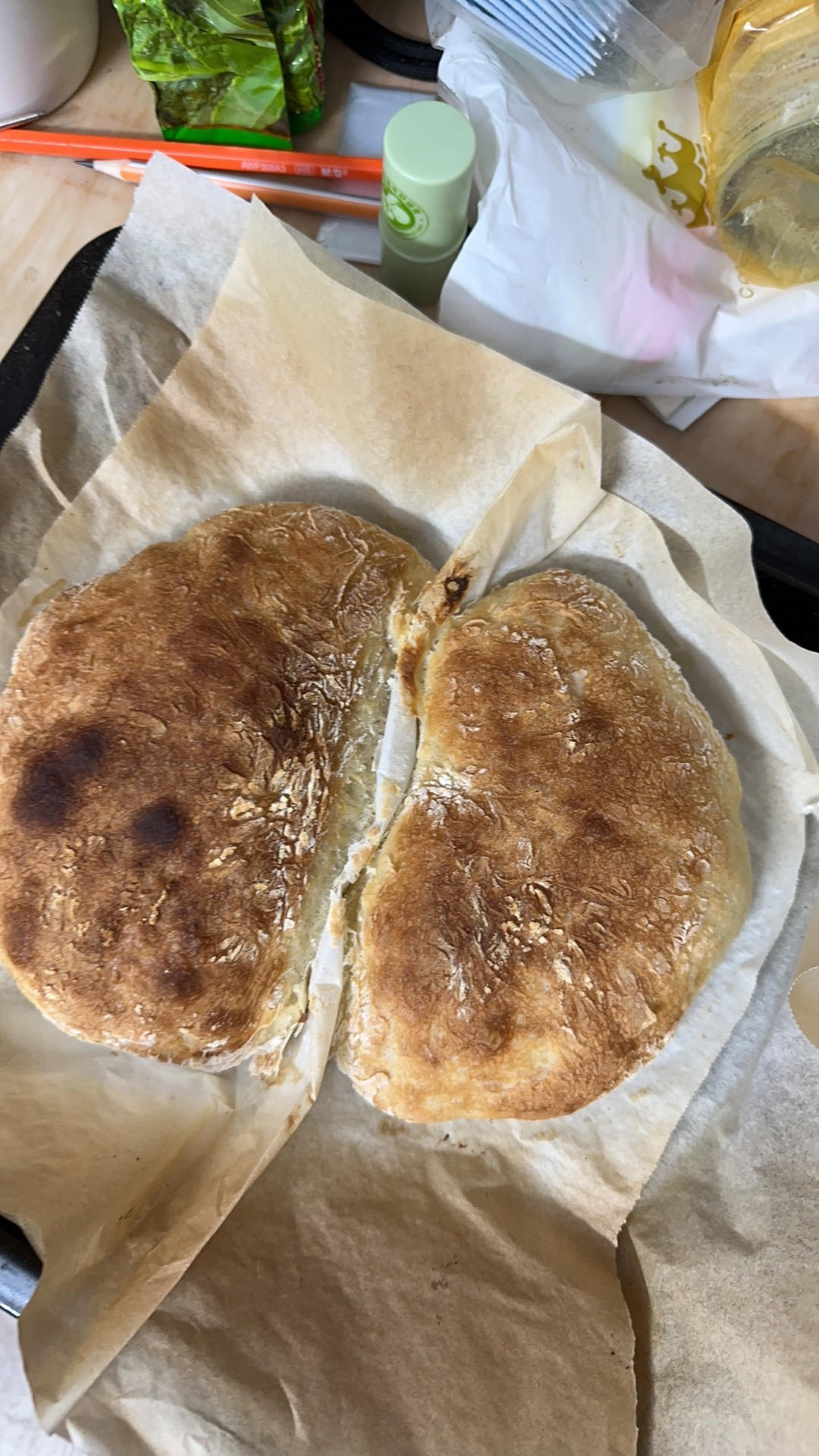 【ciabatta】家庭版恰巴塔，软乎乎的拖鞋面包