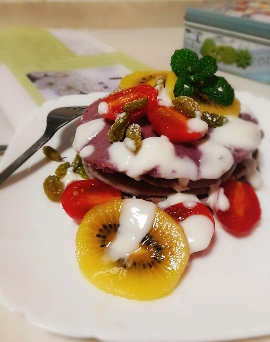 一只不加泡打粉的舒芙蕾松饼 — 南瓜舒芙蕾松饼