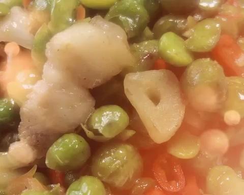 端麻麻牌～豌豆爆炒五花肉🐷【香脆堪比旺仔挑豆】🤩