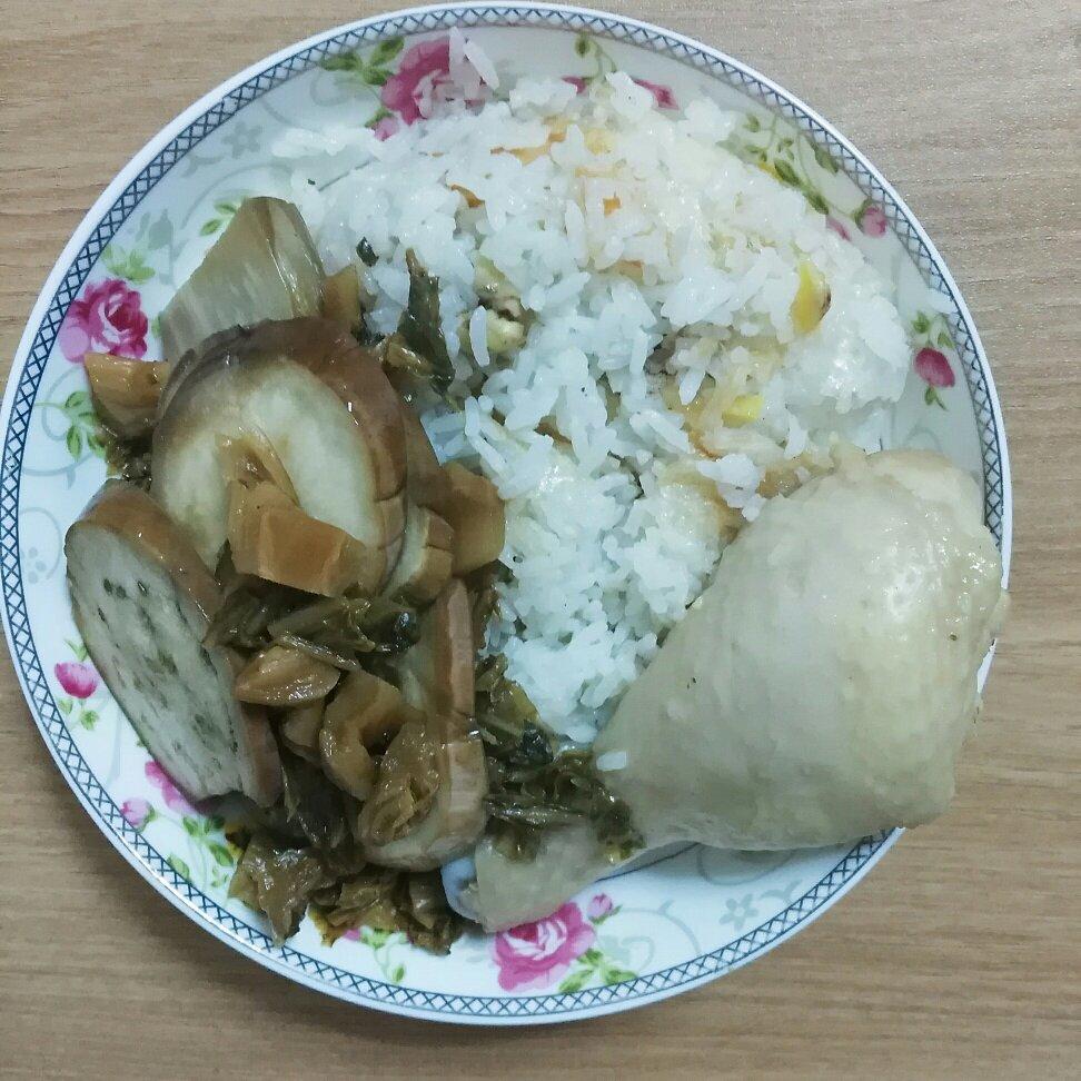 食平3d——梅菜茄子鸡腿饭