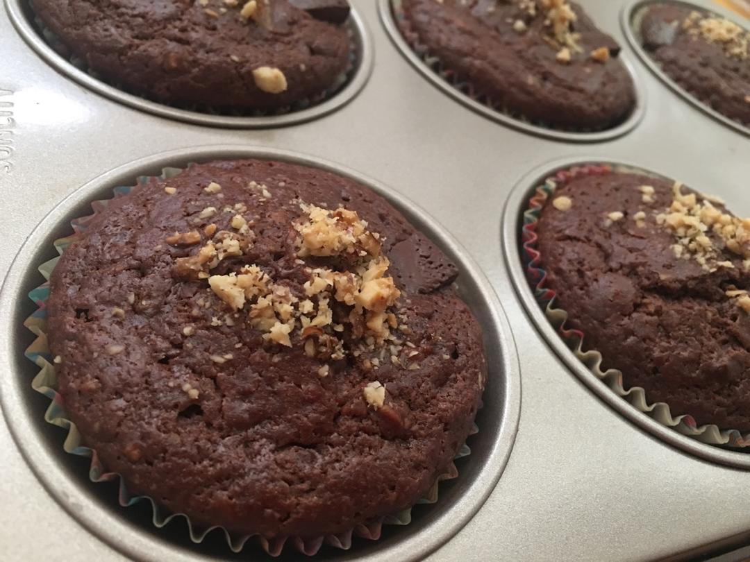 巧克力香蕉核桃马芬