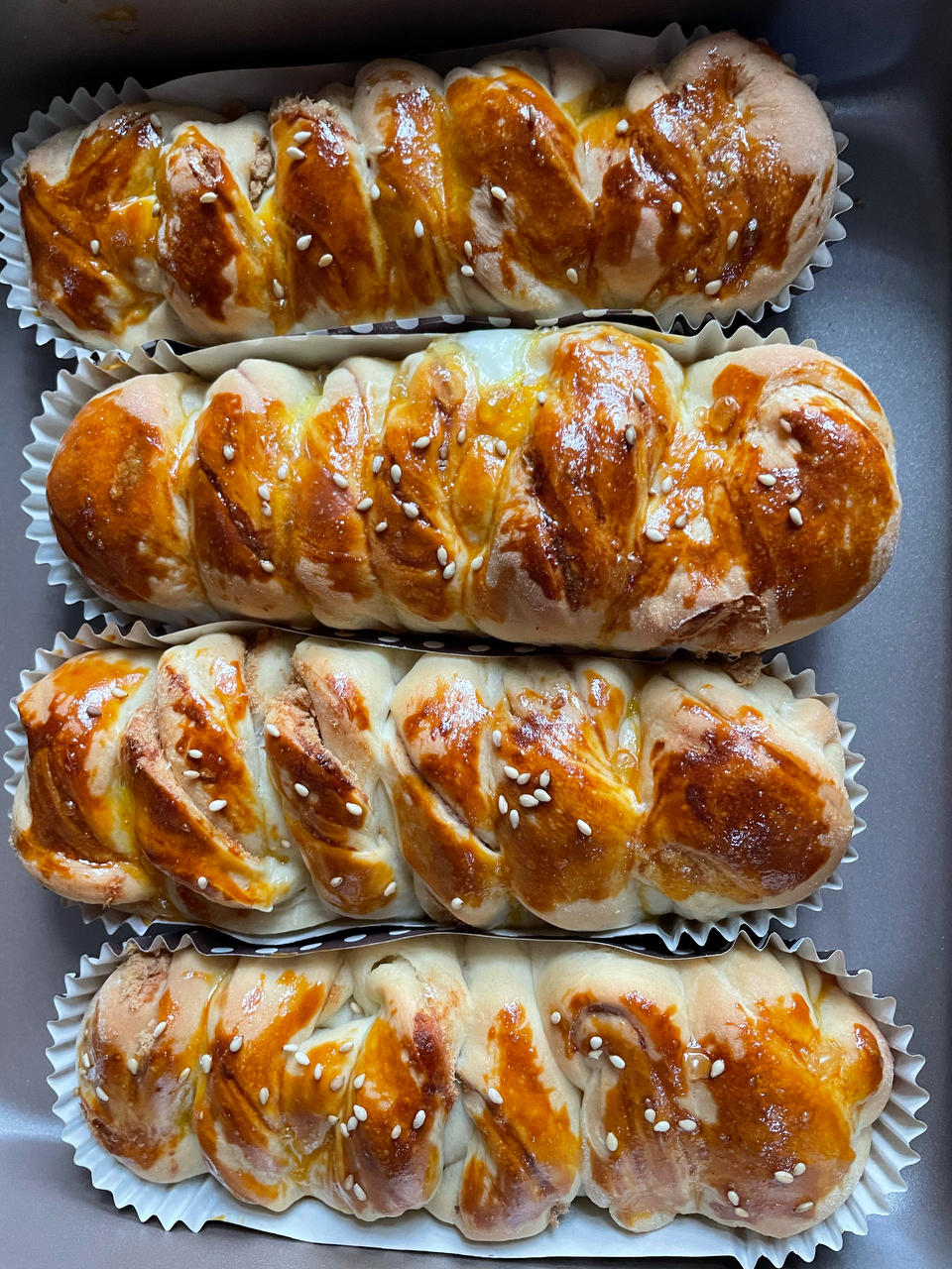 超好吃的一发肉松小卷面包