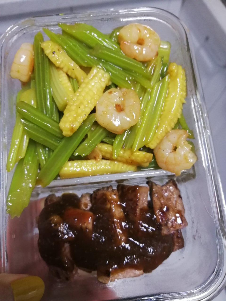 玉米笋炒虾仁