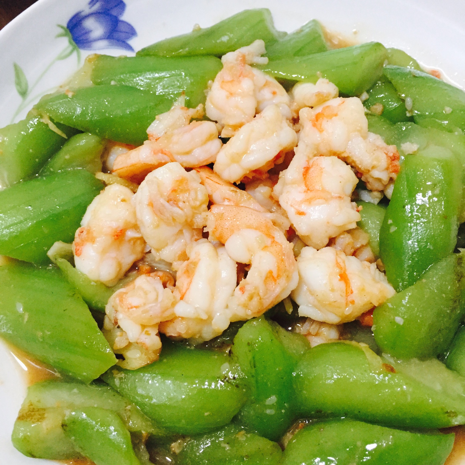 丝瓜炒虾仁
