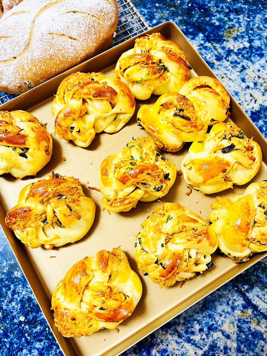 香葱肉松mini小吐司