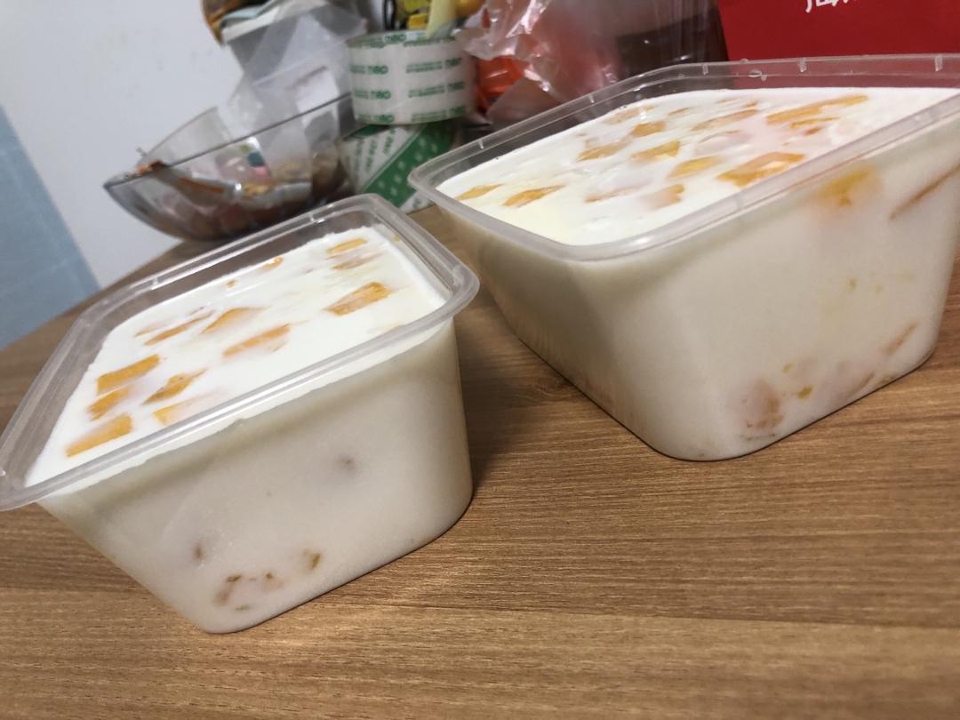 超简单芒果椰汁糕