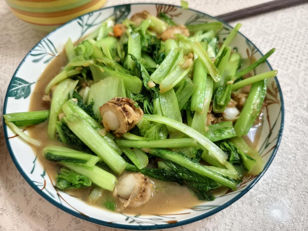 中高考营养配餐-小白菜炒扇贝