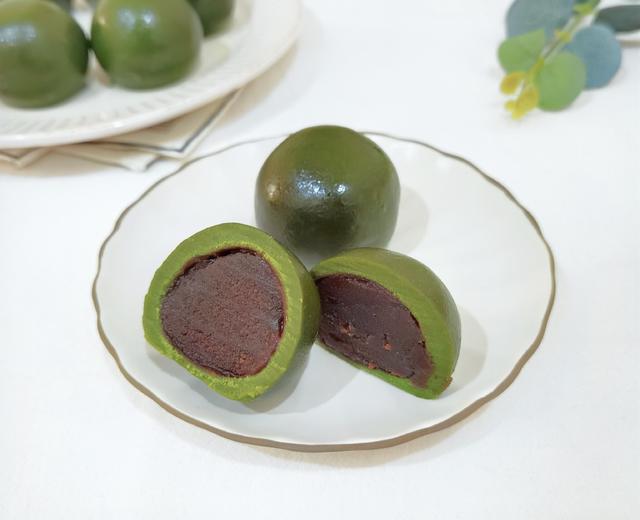 网红艾草青团,豆沙馅(Q弹不塌陷)的做法