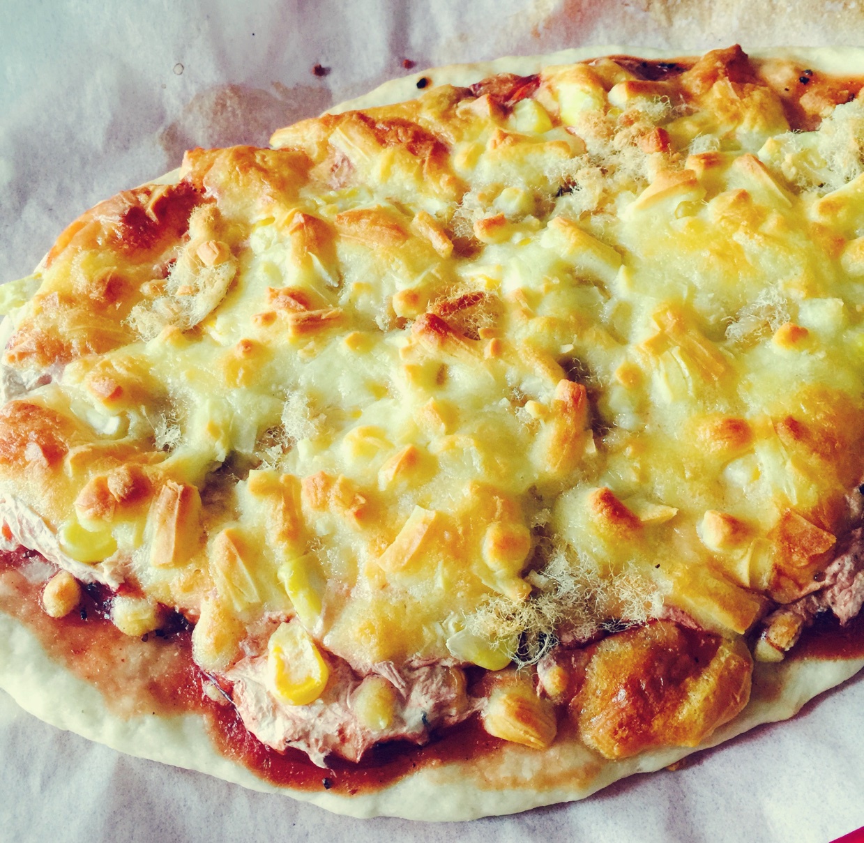 sasa-做的薄脆披萨(附五星酒店饼底配方)