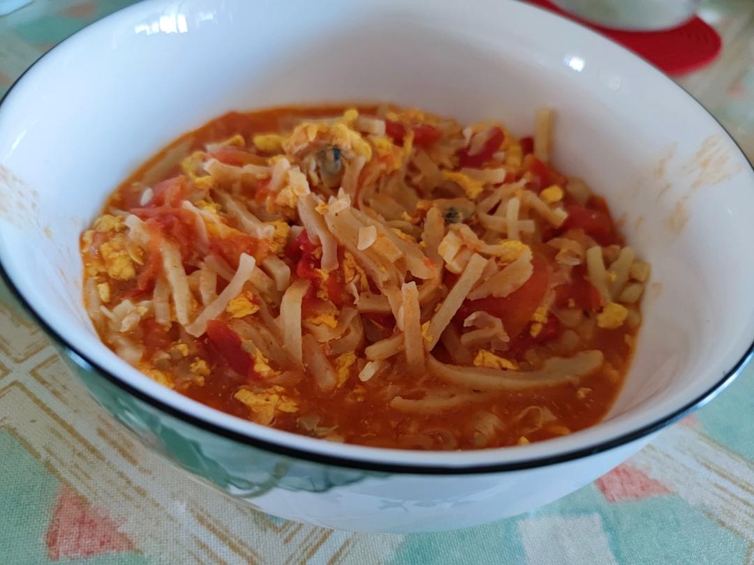 西红柿鸡蛋烩饼