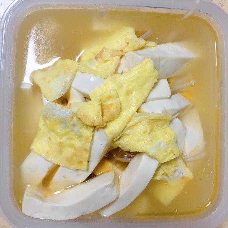 金针菇豆腐肉片汤