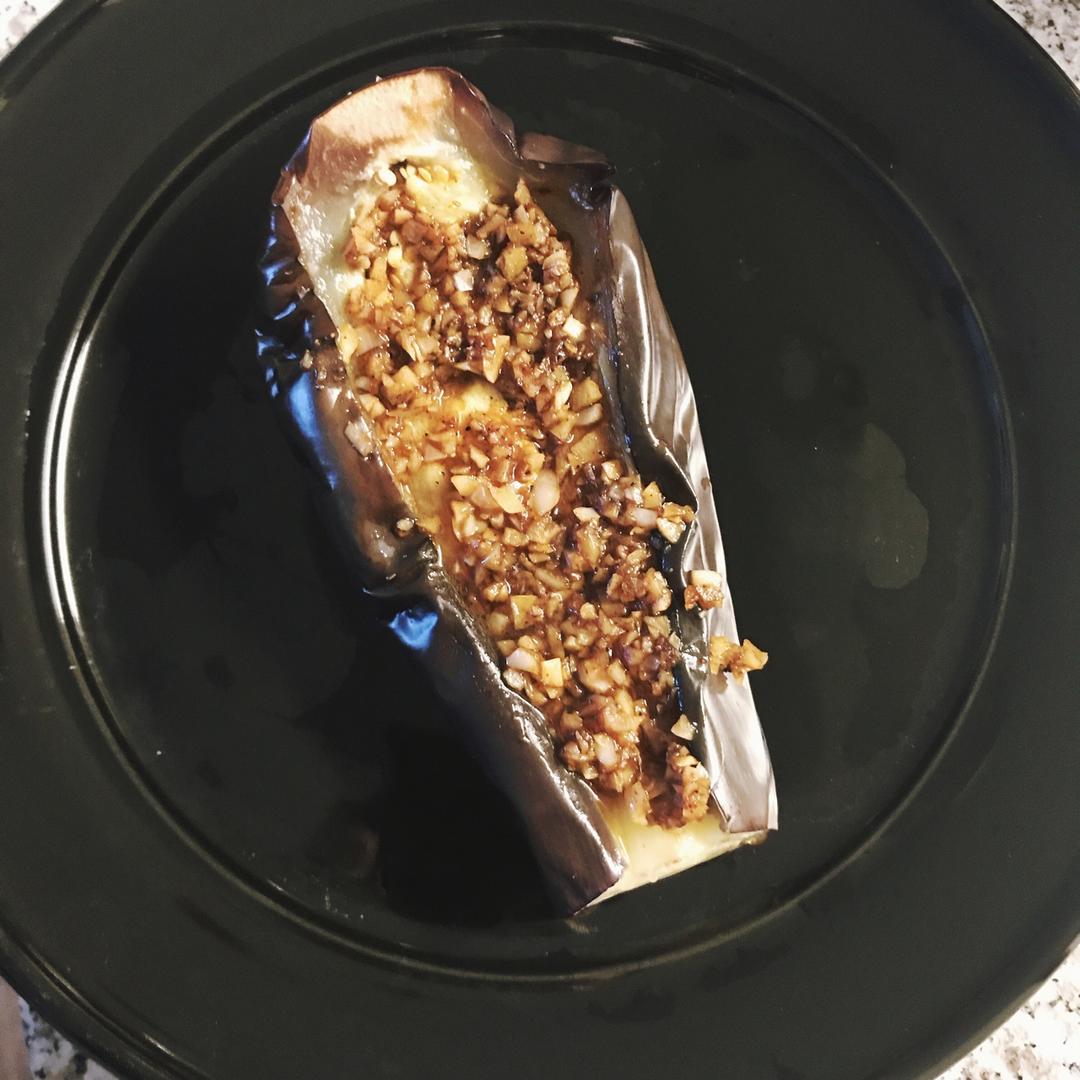【微波炉烤茄子】