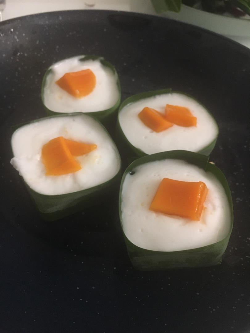 泰国椰汁西米糕- 有详细班兰盒子折叠方法（原创）