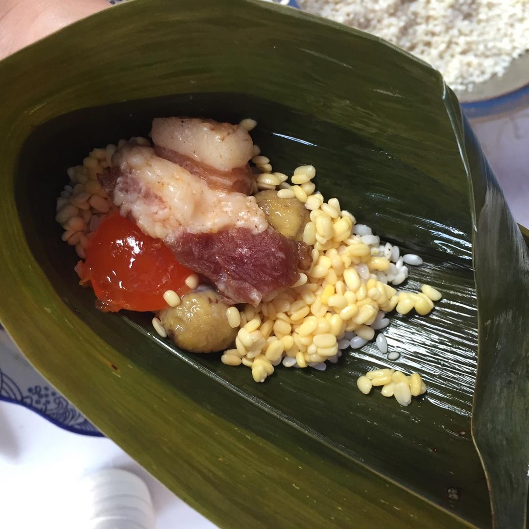 端午咸肉绿豆粽