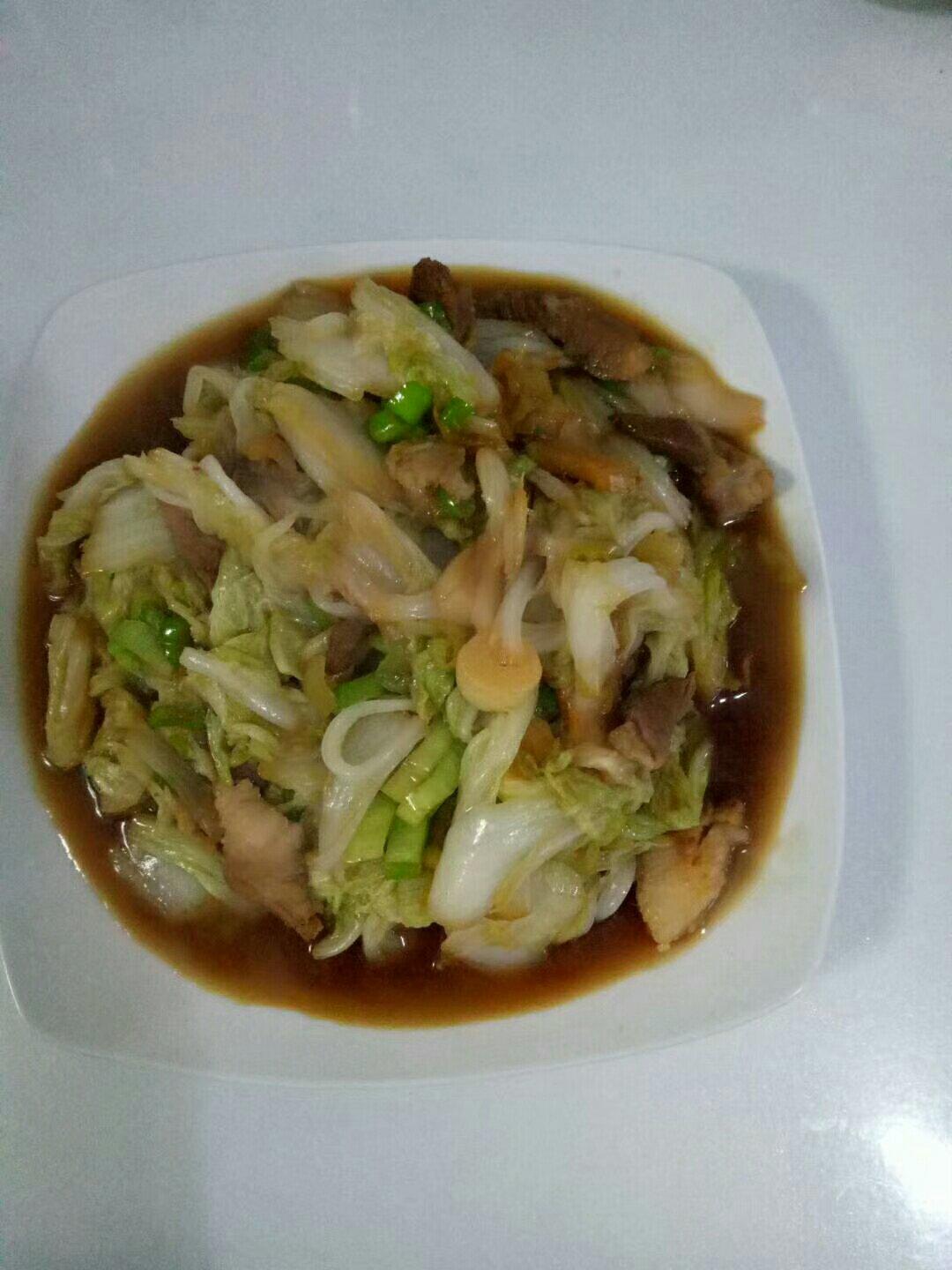 白菜炒肉