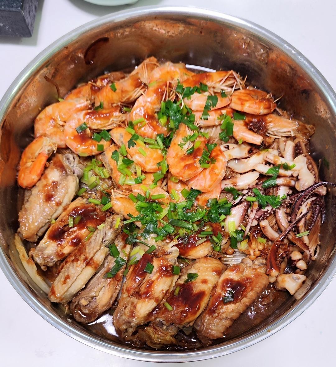 不加一滴水❗️自制家庭版三汁焖锅❗️