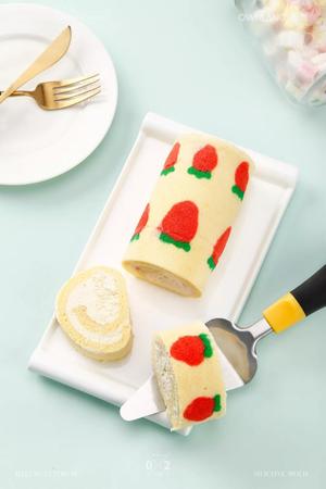 《ownland澳澜烘焙》彩绘草莓蛋糕卷的做法 步骤18