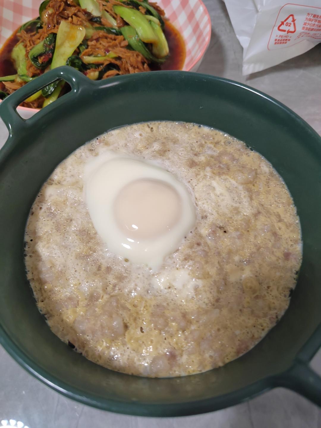 简单又好吃的肉饼蒸蛋
