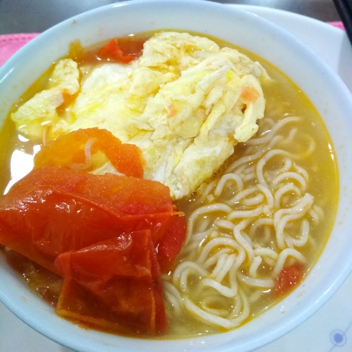 西红柿鸡蛋豆腐荞麦面【减脂餐】
