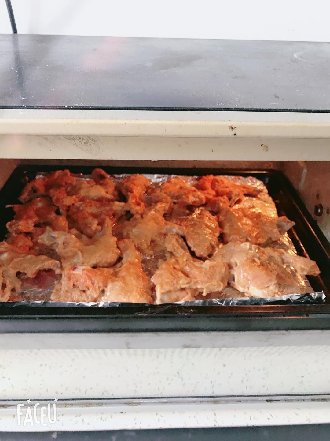 烤箱版烤鸡叉骨