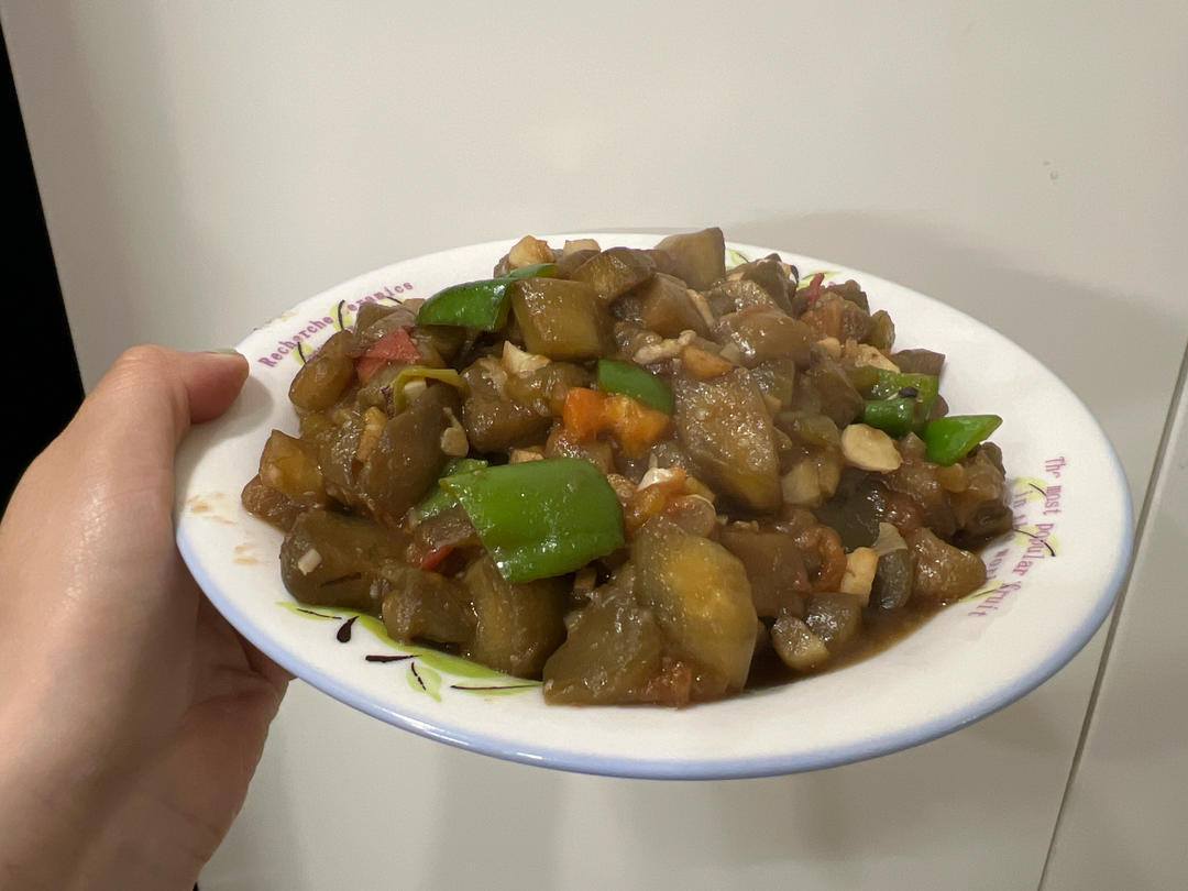 番茄青椒炒茄子