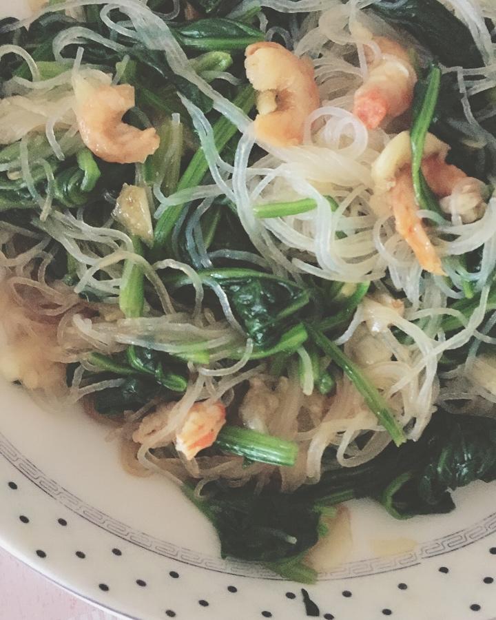 凉拌菠菜粉丝