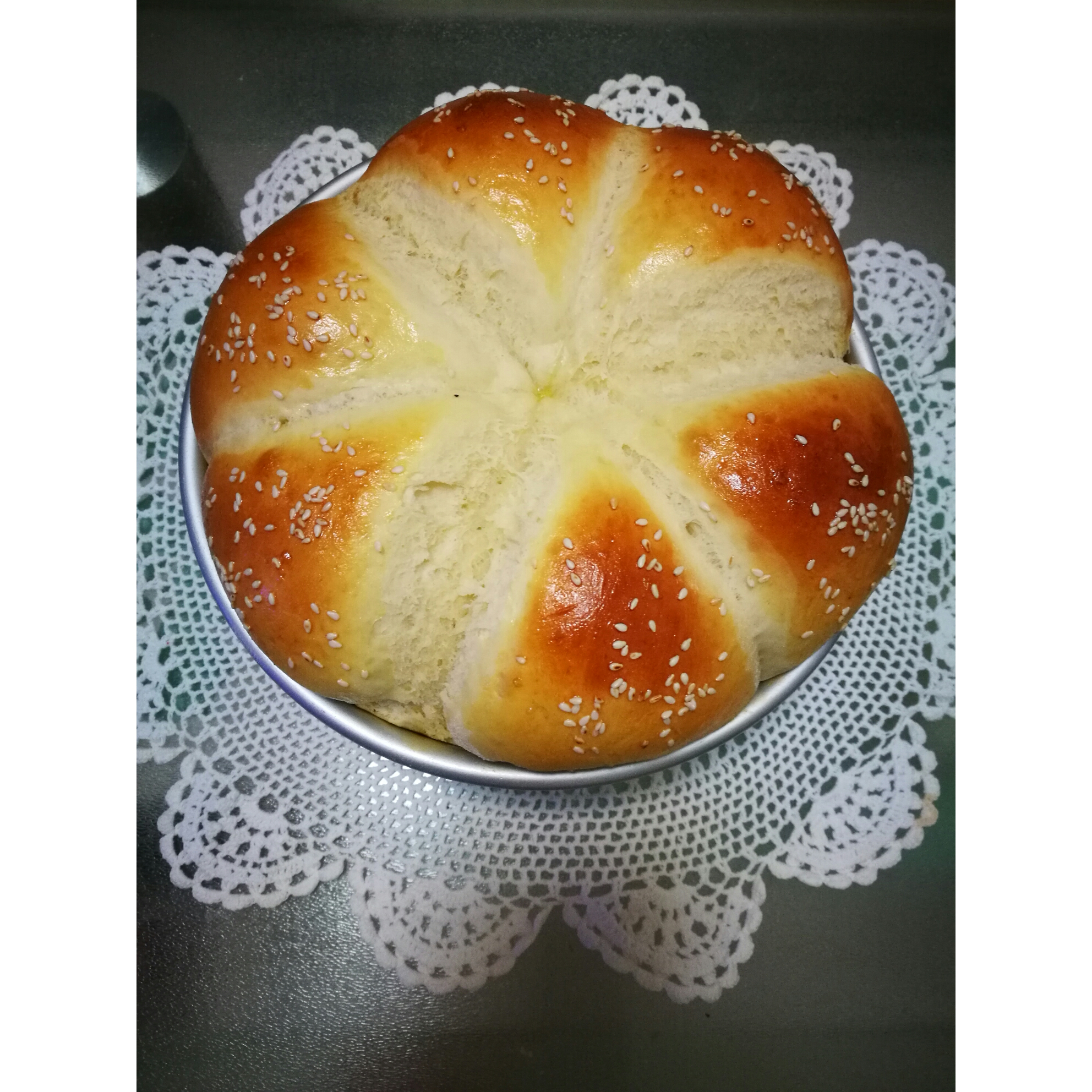 酸奶花朵面包（橄榄油版）