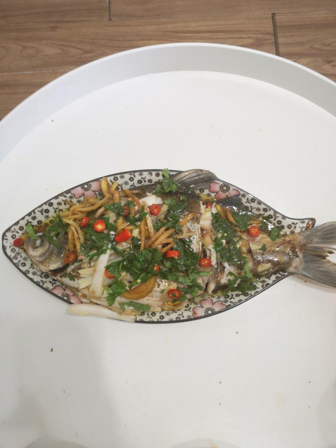 清蒸武昌鱼(微波炉做法)