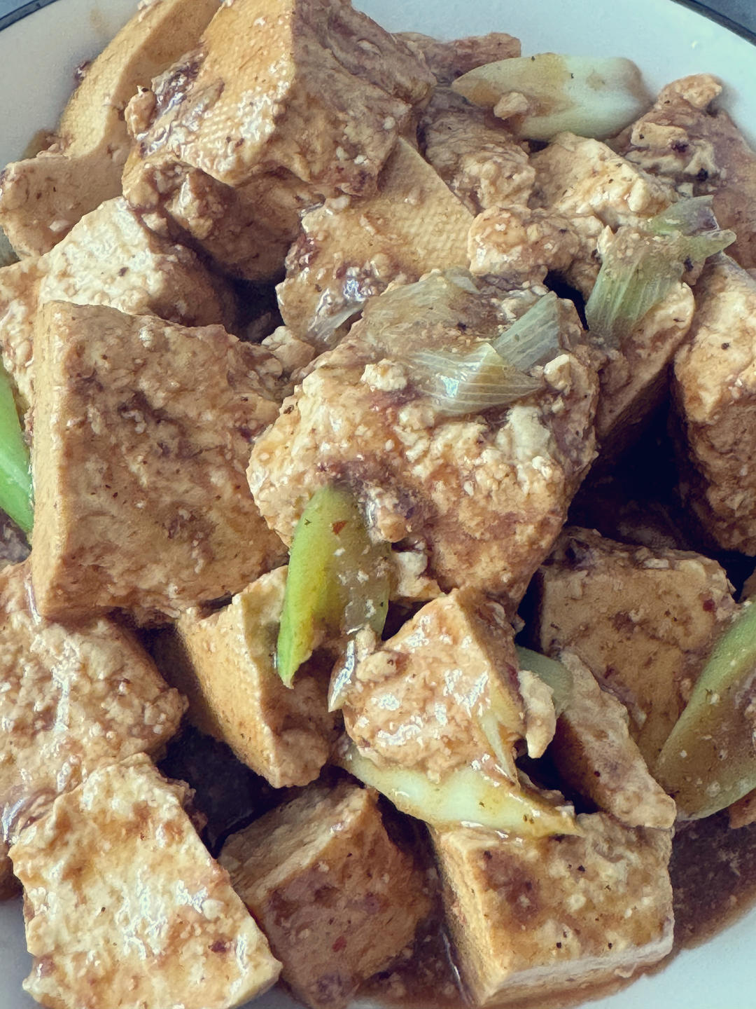 葱烧豆腐