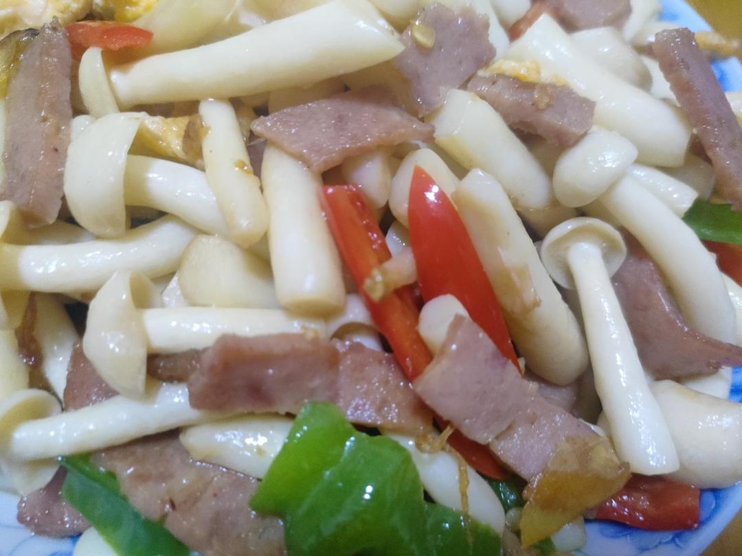 白玉菇炒火腿