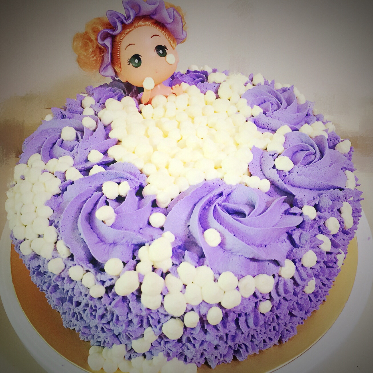 详细步骤制作泡泡浴娃娃蛋糕