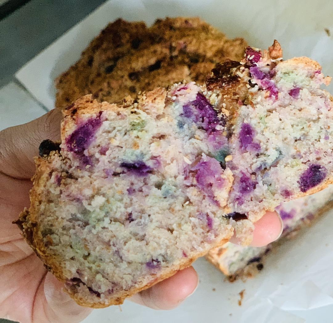 奶香紫薯快手面包丨健康·烘焙