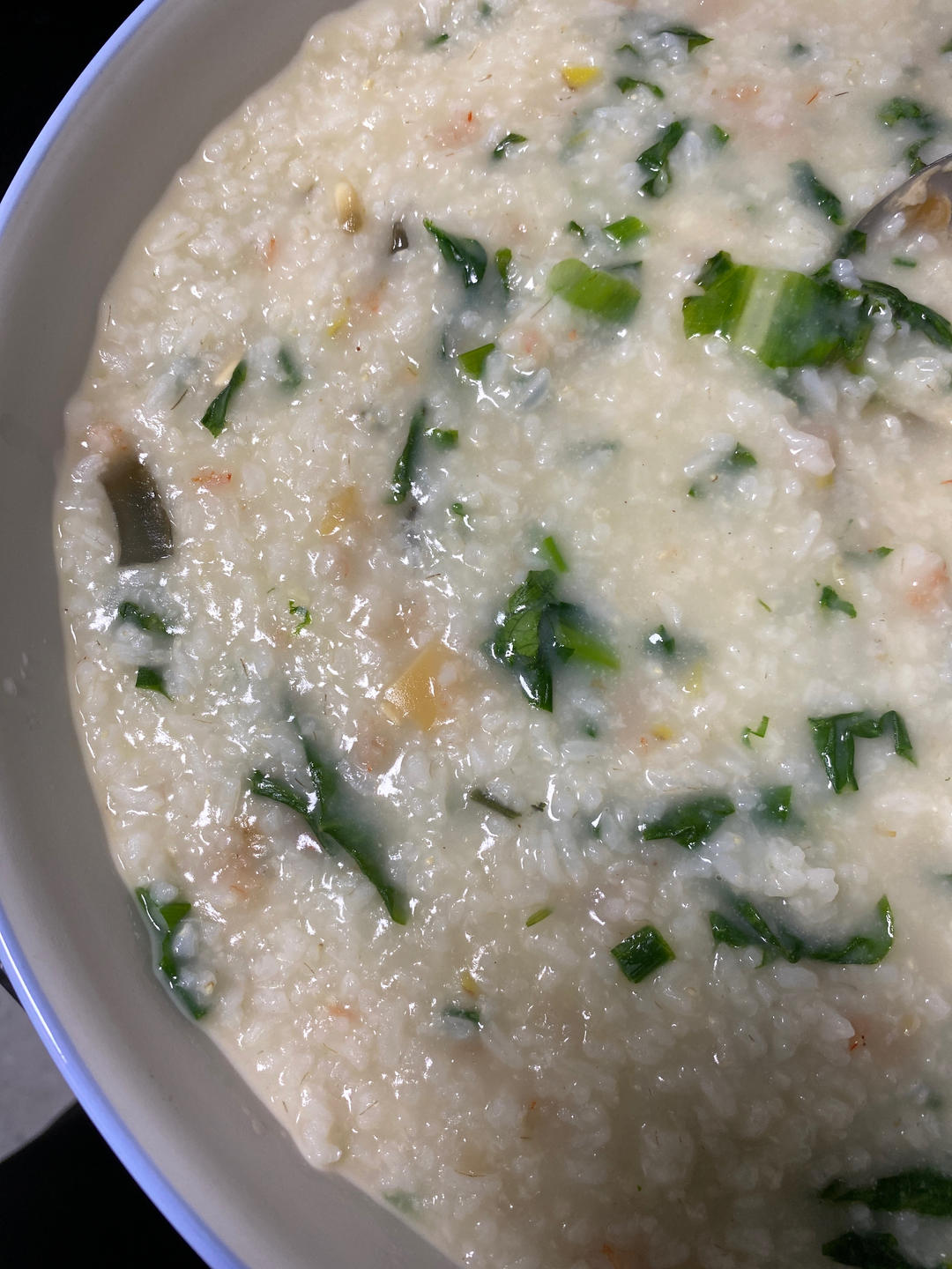妈妈👩教我做的皮蛋瘦肉粥🥣简单快捷美味😋
